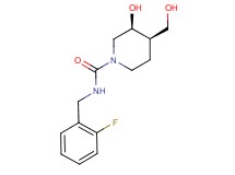 (3S*,4R*)-N-(2-fluorobenzyl)-3-hydroxy-4-(hydroxymethyl)-1-piperidinecarboxamide