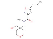 N-{[4-(hydroxymethyl)tetrahydro-2H-pyran-4-yl]methyl}-N-methyl-5-propyl-3-isoxazolecarboxamide