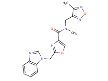 2-(1H-benzimidazol-1-ylmethyl)-N-methyl-N-[(4-methyl-1,2,5-oxadiazol-3-yl)methyl]-1,3-oxazole-4-carboxamide
