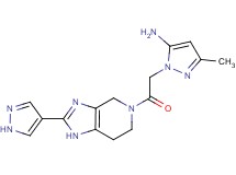 3-methyl-1-{2-oxo-2-[2-(1H-pyrazol-4-yl)-1,4,6,7-tetrahydro-5H-imidazo[4,5-c]pyridin-5-yl]ethyl}-1H-pyrazol-5-amine