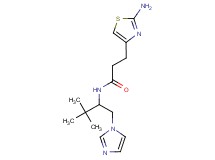 3-(2-amino-1,3-thiazol-4-yl)-N-[1-(1H-imidazol-1-ylmethyl)-2,2-dimethylpropyl]propanamide