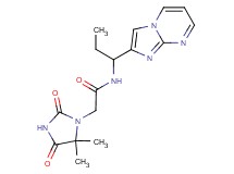 2-(5,5-dimethyl-2,4-dioxoimidazolidin-1-yl)-N-(1-imidazo[1,2-a]pyrimidin-2-ylpropyl)acetamide