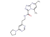 5,7-dimethyl-N-{2-[6-(1-pyrrolidinyl)-4-pyrimidinyl]ethyl}[1,2,4]triazolo[4,3-a]pyrimidine-3-carboxamide