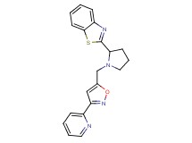 2-(1-{[3-(2-pyridinyl)-5-isoxazolyl]methyl}-2-pyrrolidinyl)-1,3-benzothiazole