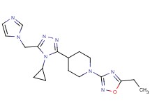 4-[4-cyclopropyl-5-(1H-imidazol-1-ylmethyl)-4H-1,2,4-triazol-3-yl]-1-(5-ethyl-1,2,4-oxadiazol-3-yl)piperidine
