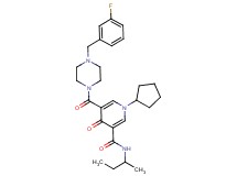 N-(sec-butyl)-1-cyclopentyl-5-{[4-(3-fluorobenzyl)-1-piperazinyl]carbonyl}-4-oxo-1,4-dihydro-3-pyridinecarboxamide