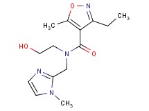 3-ethyl-N-(2-hydroxyethyl)-5-methyl-N-[(1-methyl-1H-imidazol-2-yl)methyl]isoxazole-4-carboxamide