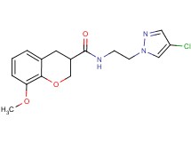 N-[2-(4-chloro-1H-pyrazol-1-yl)ethyl]-8-methoxychromane-3-carboxamide