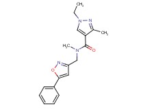 1-ethyl-N,3-dimethyl-N-[(5-phenylisoxazol-3-yl)methyl]-1H-pyrazole-4-carboxamide