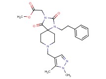 methyl [8-[(1,5-dimethyl-1H-pyrazol-4-yl)methyl]-2,4-dioxo-1-(2-phenylethyl)-1,3,8-triazaspiro[4.5]dec-3-yl]acetate