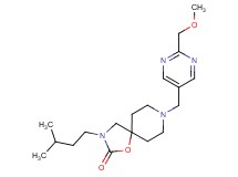 8-{[2-(methoxymethyl)pyrimidin-5-yl]methyl}-3-(3-methylbutyl)-1-oxa-3,8-diazaspiro[4.5]decan-2-one