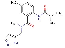 2-(isobutyrylamino)-N,5-dimethyl-N-(1H-pyrazol-5-ylmethyl)benzamide