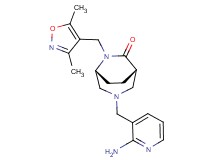 (1S*,5R*)-3-[(2-amino-3-pyridinyl)methyl]-6-[(3,5-dimethyl-4-isoxazolyl)methyl]-3,6-diazabicyclo[3.2.2]nonan-7-one