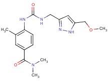 4-{[({[5-(methoxymethyl)-1H-pyrazol-3-yl]methyl}amino)carbonyl]amino}-N,N,3-trimethylbenzamide