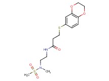 3-(2,3-dihydro-1,4-benzodioxin-6-ylthio)-N-{2-[methyl(methylsulfonyl)amino]ethyl}propanamide