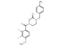 4-(2,3-difluoro-4-methoxybenzoyl)-1-(4-methylbenzyl)-2-piperazinone
