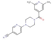 6-[4-(2,6-dimethylisonicotinoyl)piperazin-1-yl]nicotinonitrile
