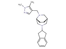 (1S*,5R*)-3-(2,3-dihydro-1H-inden-2-yl)-6-[(1,5-dimethyl-1H-pyrazol-4-yl)methyl]-3,6-diazabicyclo[3.2.2]nonane