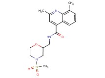 2,8-dimethyl-N-{[4-(methylsulfonyl)morpholin-2-yl]methyl}quinoline-4-carboxamide