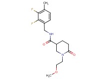 N-(2,3-difluoro-4-methylbenzyl)-1-(2-methoxyethyl)-6-oxo-3-piperidinecarboxamide