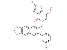 N-{[6-(3-chlorophenyl)[1,3]dioxolo[4,5-g]quinolin-7-yl]methyl}-N-(2-methoxyethyl)-2-methyl-1,3-thiazole-4-carboxamide