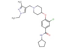 3-chloro-N-cyclopentyl-4-({1-[(1-ethyl-3-methyl-1H-pyrazol-4-yl)methyl]-4-piperidinyl}oxy)benzamide