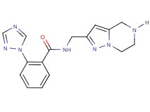 N-(4,5,6,7-tetrahydropyrazolo[1,5-a]pyrazin-2-ylmethyl)-2-(1H-1,2,4-triazol-1-yl)benzamide hydrochloride