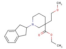 ethyl 1-(2,3-dihydro-1H-inden-2-yl)-3-(2-methoxyethyl)-3-piperidinecarboxylate