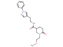 1-(2-methoxyethyl)-6-oxo-N-[2-(1-phenyl-1H-pyrazol-4-yl)ethyl]-3-piperidinecarboxamide