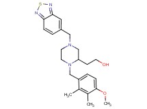 2-[4-(2,1,3-benzothiadiazol-5-ylmethyl)-1-(4-methoxy-2,3-dimethylbenzyl)-2-piperazinyl]ethanol