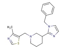 3-(1-benzyl-1H-imidazol-2-yl)-1-[(4-methyl-1,3-thiazol-5-yl)methyl]piperidine
