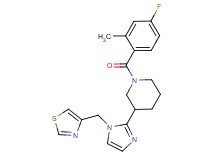 1-(4-fluoro-2-methylbenzoyl)-3-[1-(1,3-thiazol-4-ylmethyl)-1H-imidazol-2-yl]piperidine