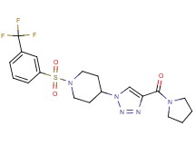 4-[4-(1-pyrrolidinylcarbonyl)-1H-1,2,3-triazol-1-yl]-1-{[3-(trifluoromethyl)phenyl]sulfonyl}piperidine