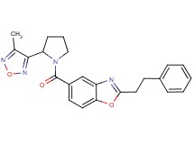 5-{[2-(4-methyl-1,2,5-oxadiazol-3-yl)-1-pyrrolidinyl]carbonyl}-2-(2-phenylethyl)-1,3-benzoxazole