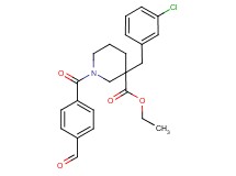 ethyl 3-(3-chlorobenzyl)-1-(4-formylbenzoyl)-3-piperidinecarboxylate