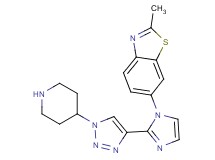 2-methyl-6-{2-[1-(4-piperidinyl)-1H-1,2,3-triazol-4-yl]-1H-imidazol-1-yl}-1,3-benzothiazole hydrochloride