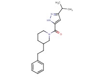 1-[(3-isopropyl-1H-pyrazol-5-yl)carbonyl]-3-(2-phenylethyl)piperidine