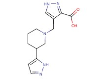 4-{[3-(1H-pyrazol-5-yl)piperidin-1-yl]methyl}-1H-pyrazole-3-carboxylic acid
