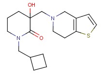 1-(cyclobutylmethyl)-3-(6,7-dihydrothieno[3,2-c]pyridin-5(4H)-ylmethyl)-3-hydroxy-2-piperidinone