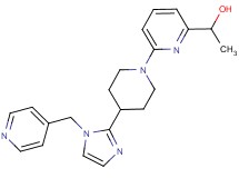 1-(6-{4-[1-(4-pyridinylmethyl)-1H-imidazol-2-yl]-1-piperidinyl}-2-pyridinyl)ethanol