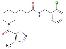 N-(2-chlorobenzyl)-3-{1-[(4-methyl-1,2,3-thiadiazol-5-yl)carbonyl]-3-piperidinyl}propanamide
