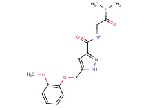 N-[2-(dimethylamino)-2-oxoethyl]-5-[(2-methoxyphenoxy)methyl]-1H-pyrazole-3-carboxamide