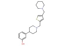 3-(1-{[4-(piperidin-1-ylmethyl)-2-thienyl]methyl}piperidin-4-yl)phenol