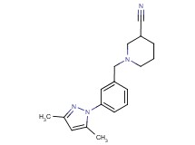 1-[3-(3,5-dimethyl-1H-pyrazol-1-yl)benzyl]piperidine-3-carbonitrile