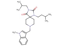3-isobutyl-1-(3-methylbutyl)-8-[(1-methyl-1H-indol-3-yl)methyl]-1,3,8-triazaspiro[4.5]decane-2,4-dione