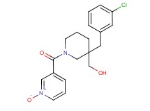 {3-(3-chlorobenzyl)-1-[(1-oxido-3-pyridinyl)carbonyl]-3-piperidinyl}methanol