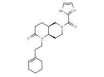 (4aS*,8aR*)-1-(2-cyclohex-1-en-1-ylethyl)-6-(1H-imidazol-2-ylcarbonyl)octahydro-1,6-naphthyridin-2(1H)-one