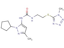 N-(1-cyclopentyl-3-methyl-1H-pyrazol-5-yl)-N'-{2-[(1-methyl-1H-tetrazol-5-yl)thio]ethyl}urea
