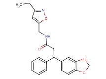 3-(1,3-benzodioxol-5-yl)-N-[(3-ethyl-5-isoxazolyl)methyl]-3-phenylpropanamide
