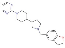 2-{4-[1-(2,3-dihydro-1-benzofuran-5-ylmethyl)-3-pyrrolidinyl]-1-piperidinyl}pyrimidine